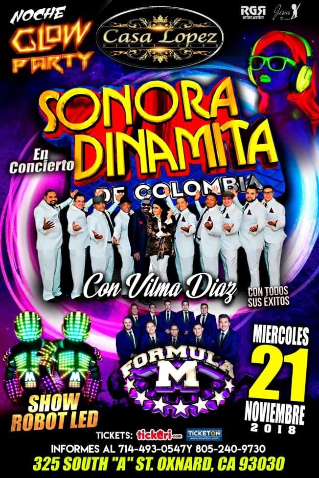 Event - La Sonora Dinamita en Oxnard - Oxnard, California - November 21, 2018 | concert tickets