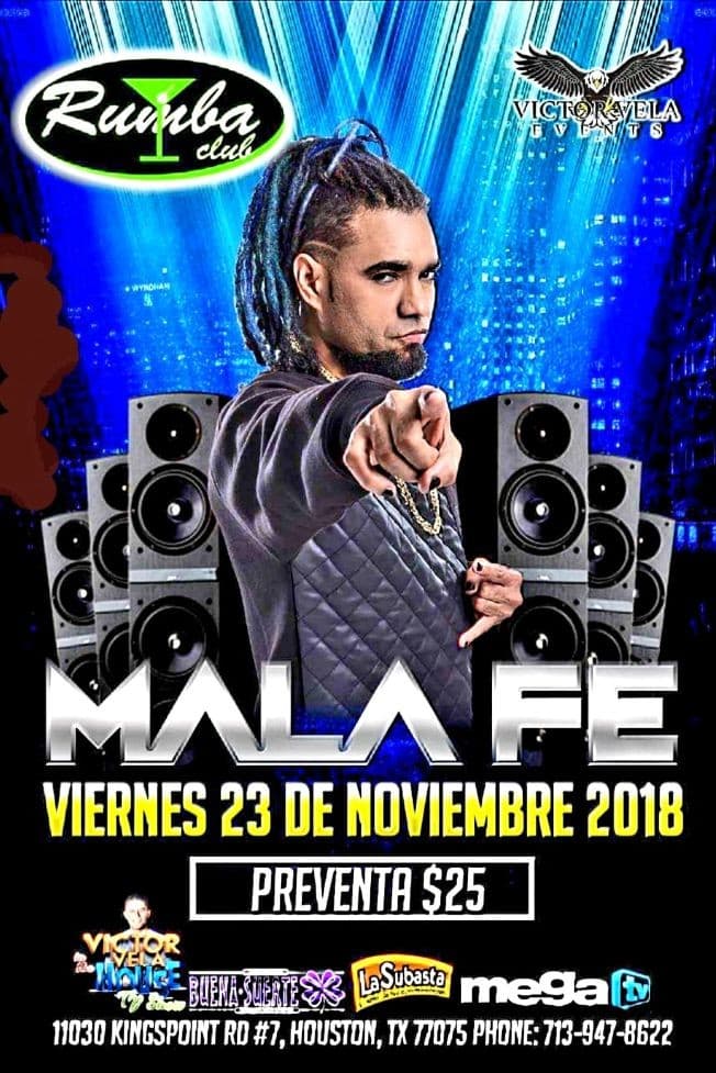 Event - Mala Fe en Houston,TX-POSTPONED - Houston, Texas - 23 de noviembre de 2018 | concert tickets