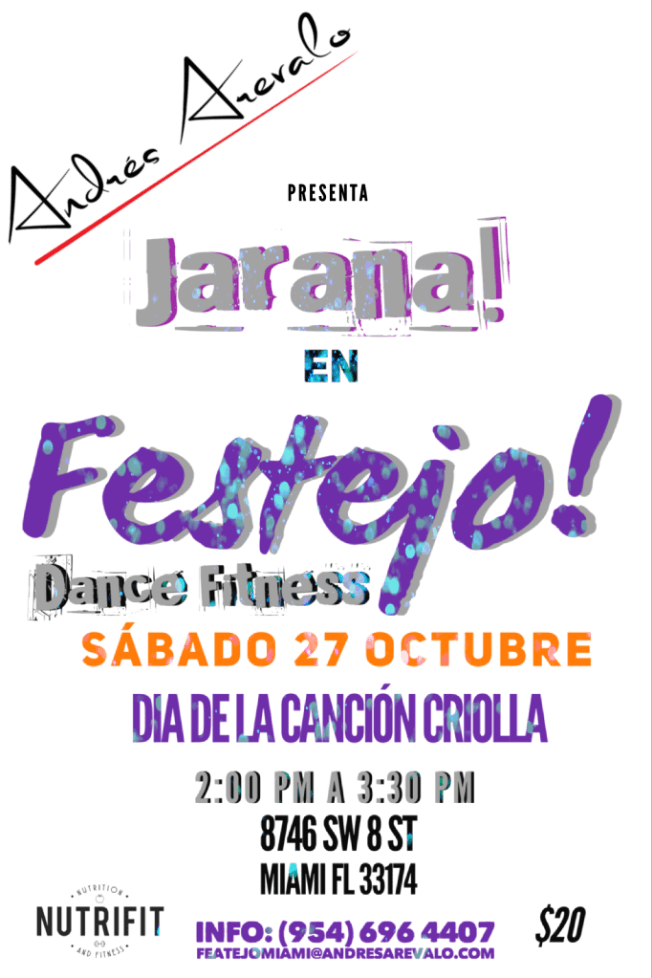 Event - Festejo! Dance Fitness Canción Criolla - Miami, Florida - October 27, 2018 | concert tickets