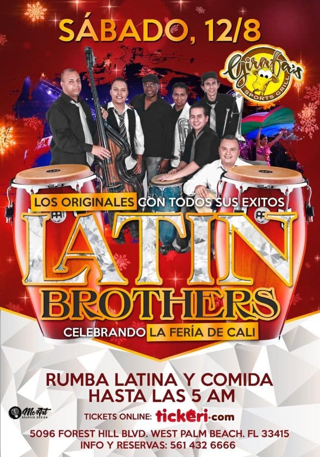 Event - Los Originales Latin Brothers en WPB,FL - West Palm Beach, Florida - December 8, 2018 | concert tickets