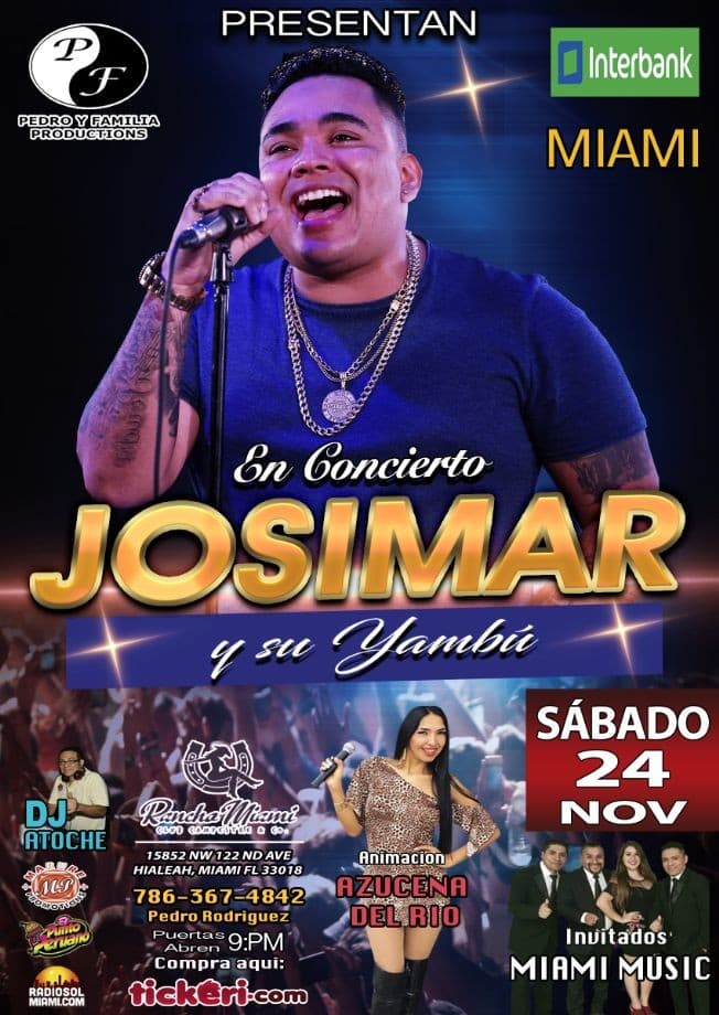 Event - JOSIMAR Y YAMBU EN CONCIERTO MIAMI - Hialeah, Florida - November 24, 2018 | concert tickets