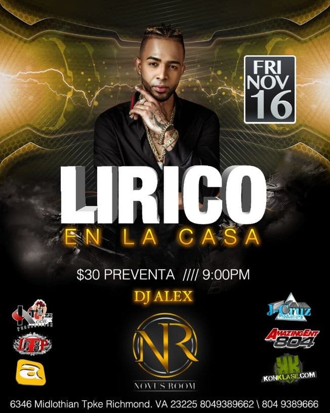 Event - LIRICO EN LA CASA - Richmond, Virginia - November 16, 2018 | concert tickets