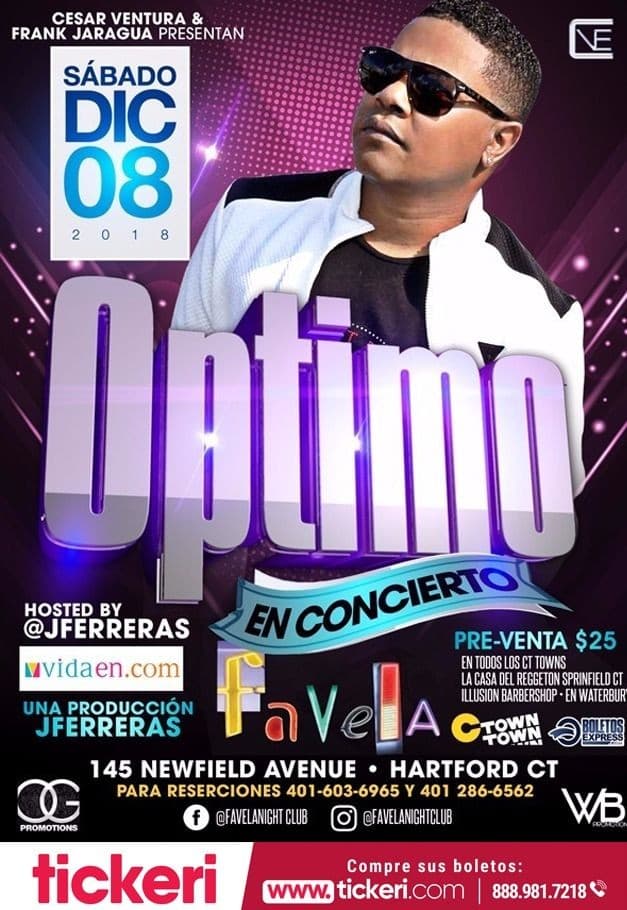 Event - OPTIMO EN CONCIERTO EN HARTFORD,CT - Hartford, Connecticut - December 8, 2018 | concert tickets