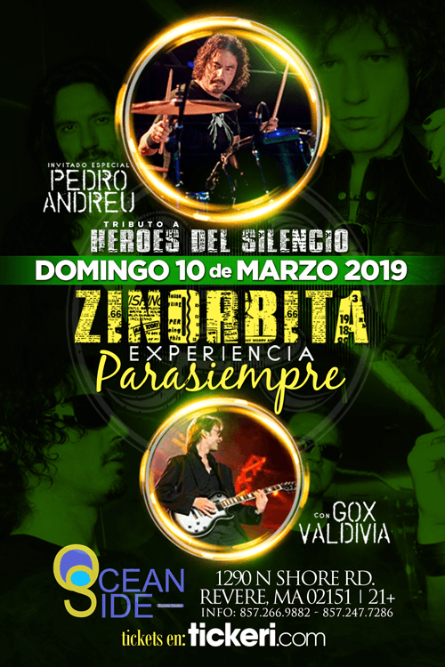 Event - HEROES DEL SILENCIO EL TRIBUTO EN BOSTON - Revere, Massachusetts - March 10, 2019 | concert tickets