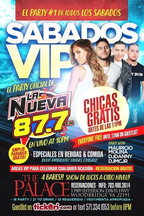 Event - SABADOS VIP LA MEJOR FIESTA DEL DMV EN WOODBRIDGE,VA - Woodbridge, Virginia - December 29, 2018 | concert tickets