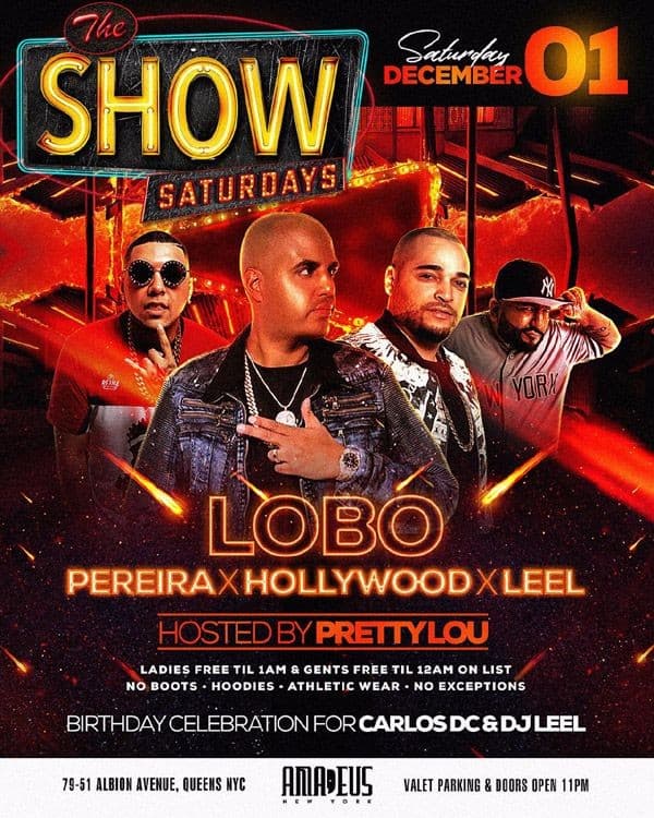 Event - Show Saturdays DJ Lobo & DJ Hollywood Ko Live At Amadeus Nightclub - Queens, New York - December 1, 2018 | concert tickets