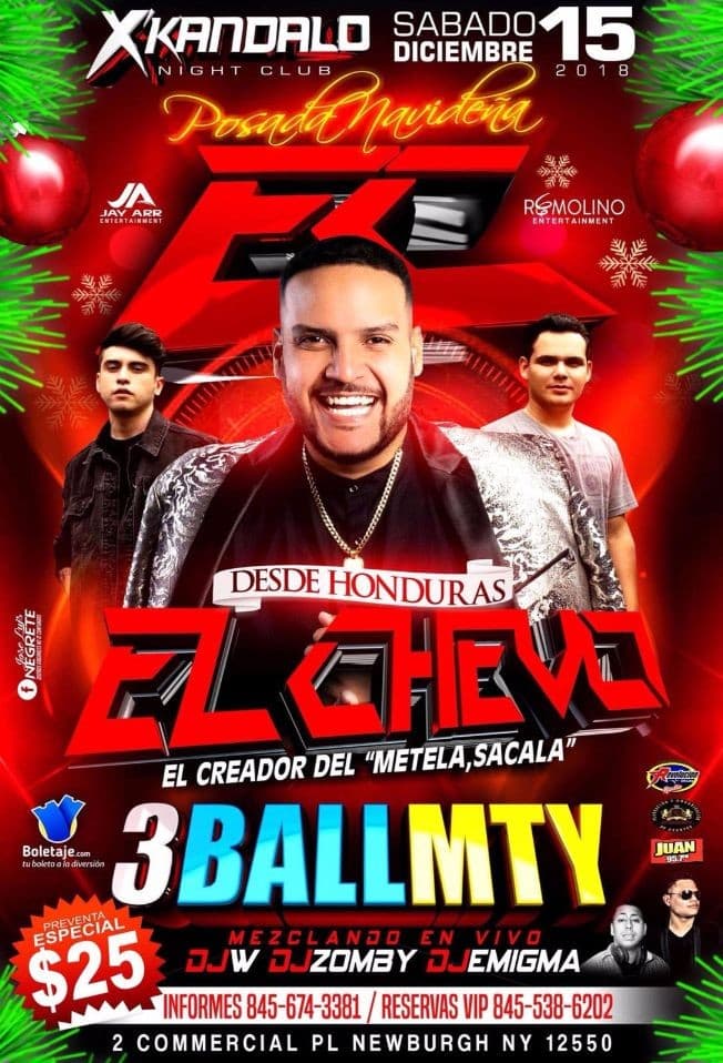 Event - El Chevo & 3Ballmty en Newburgh,NY - Newburgh, New York - December 15, 2018 | concert tickets