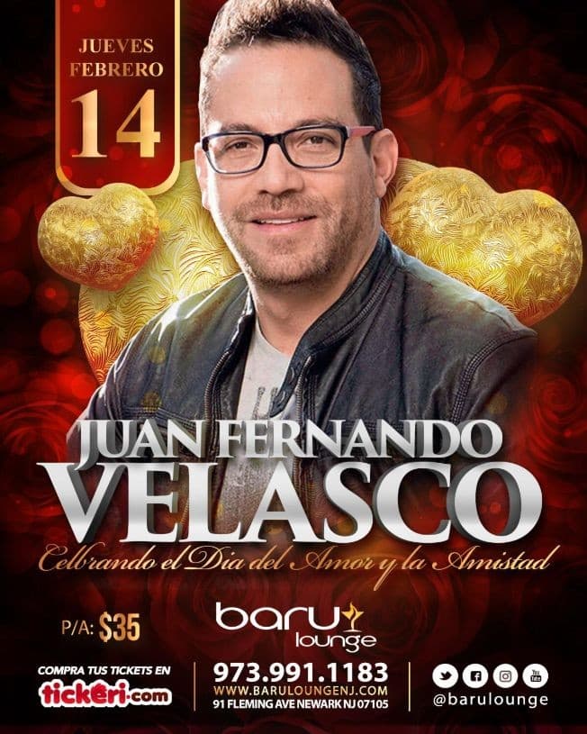 Event - Juan Fernando Velasco - Newark, New Jersey - February 14, 2019 | concert tickets