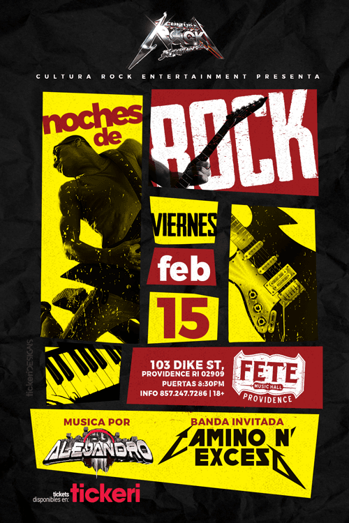 Event - NOCHES DE ROCK - PROVIDENCE, Rhode Island - February 15, 2019 | concert tickets