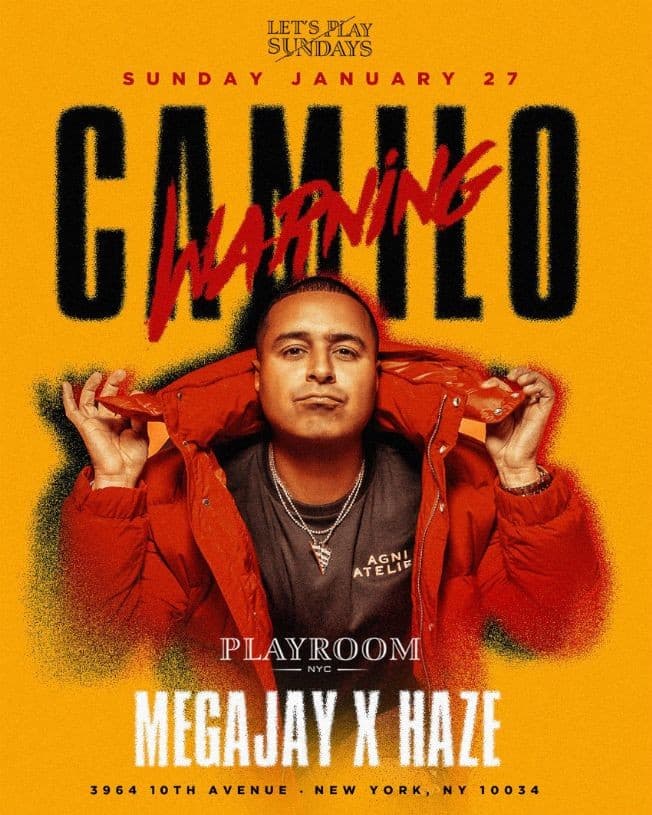 Event - Let's Play Sundays DJ Camilo Live At Playroom Lounge NYC - New York, New York - January 27, 2019 | concert tickets