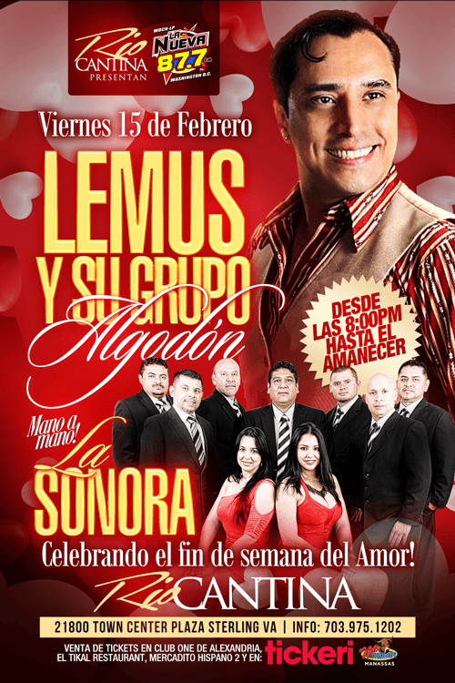 Event - Lemus y su Grupo Algodon y La Sonora en Sterling VA - Sterling, Virginia - February 15, 2019 | concert tickets