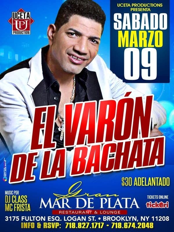 Event - El Varon De La Bachata en Concierto en Brooklyn, NY - Brooklyn, New York - March 9, 2019 | concert tickets