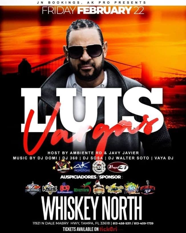 Event - Luis Vargas "El Rey Supremo De La Bachata" En Concierto (Celebrando La Independencia Dominicana) - Tampa, Florida - February 22, 2019 | concert tickets