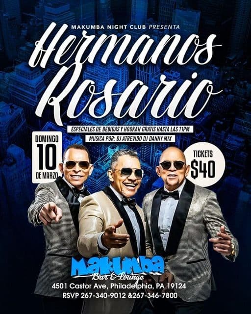 Event - Los Hermanos Rosario en Philadelphia - Philadelphia, Pennsylvania - March 10, 2019 | concert tickets