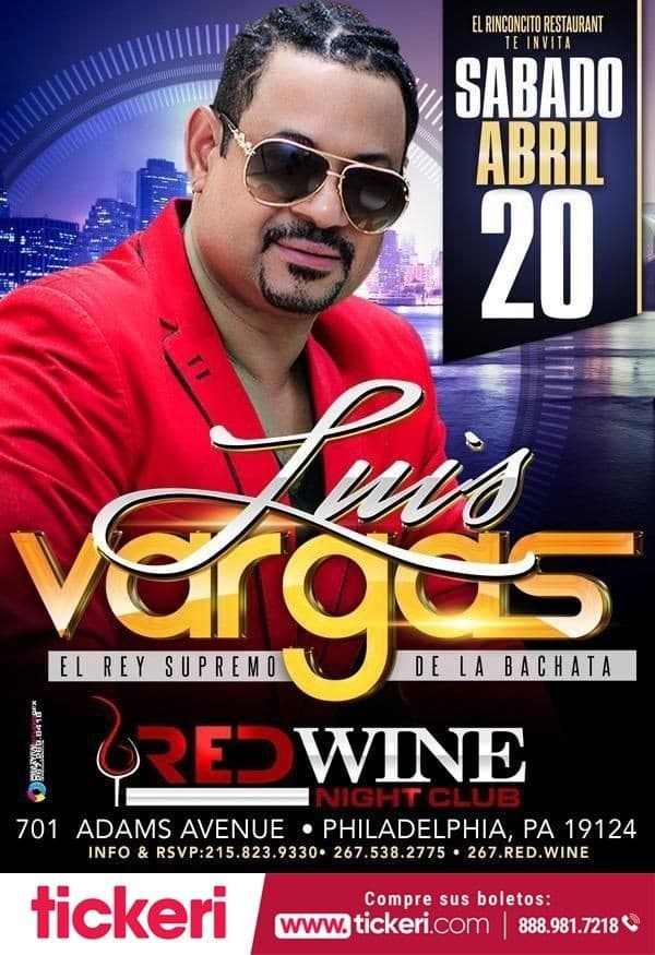 Event - Luis Vargas en Concierto en Philadelphia,PA - Philadelphia, Pennsylvania - April 20, 2019 | concert tickets