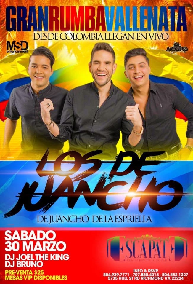 Event - Los De Juancho - Richmond, Virginia - March 30, 2019 | concert tickets