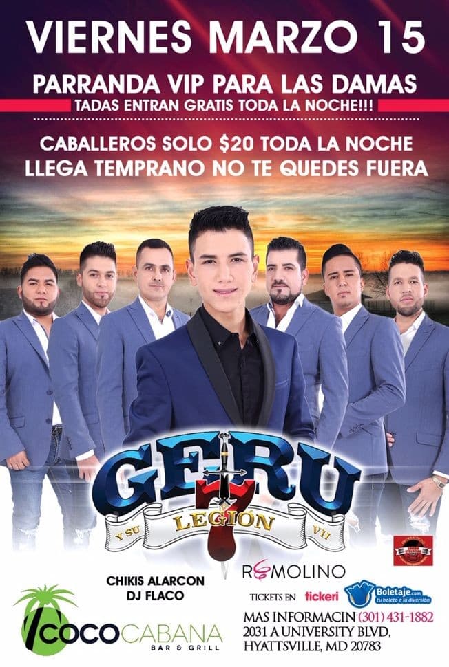 Event - Geru y Su Legion 7 en Hyattsville,MD - Adelphi, Maryland - March 15, 2019 | concert tickets