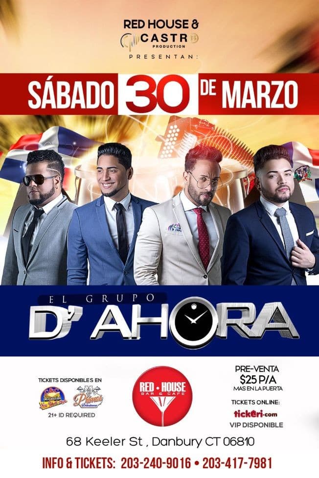 Event - EL GRUPO D'AHORA - Danbury, Connecticut - March 30, 2019 | concert tickets