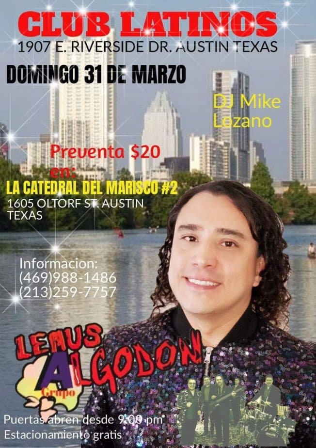 Event - Lemus y Su Grupo Algodon en Concierto en Austin,TX - Austin, Texas - March 31, 2019 | concert tickets