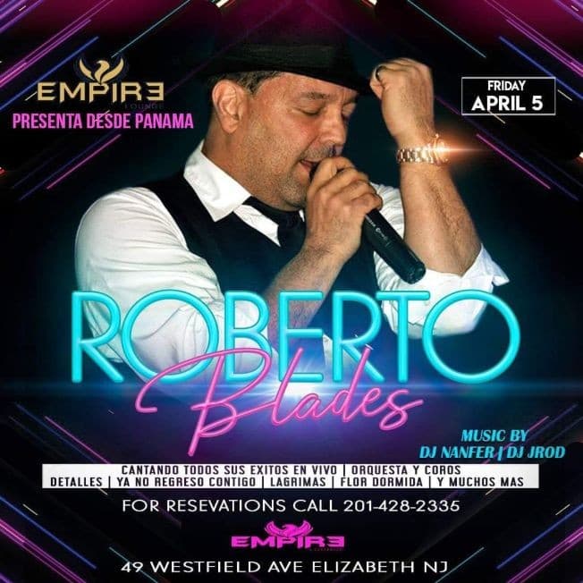 Event - Roberto Blades LIVE - Elizabeth, New Jersey - April 5, 2019 | concert tickets