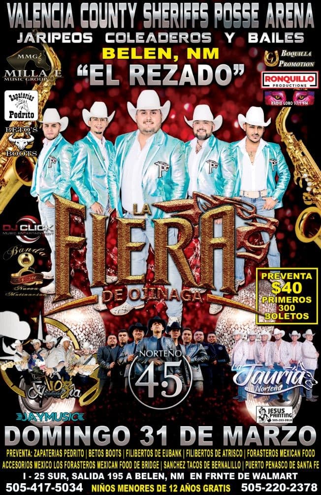 Event - La Fiera De Ojinaga 03/31/2019 Belen, NM - Belen, New Mexico - March 31, 2019 | concert tickets