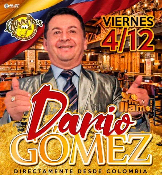 Event - DARIO GOMEZ(Yo me llamo) en Concierto !! - West Palm Beach, Florida - April 12, 2019 | concert tickets