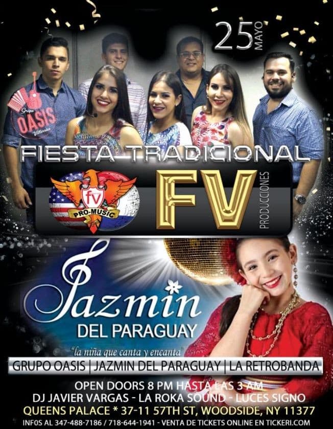 Event - Fiesta Tradicional por Dia de las Madres y La Independencia Paraguaya - QUEENS, New York - May 25, 2019 | concert tickets