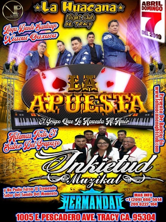 Event - La Apuesta En Tracy CA - Tracy, California - April 7, 2019 | concert tickets