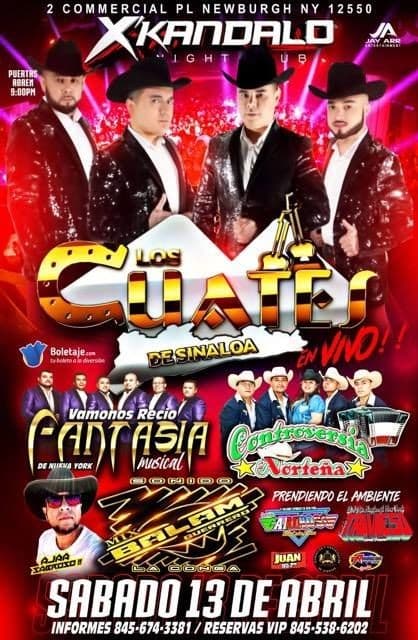 Event - En Concierto: Los Cuates de Sinaloa, Controversia Nortena y mas - Newburgh, New York - April 13, 2019 | concert tickets