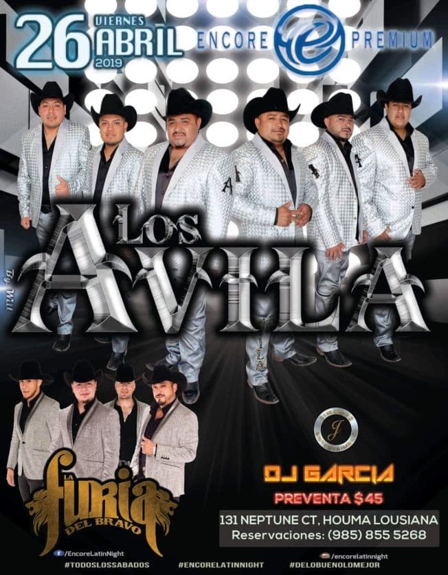 Event - Los Avilas y La Furia del Bravo en Concierto en Houma Lousiana - Houma, Louisiana - April 26, 2019 | concert tickets