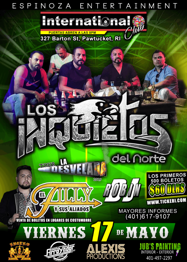 Event - Los inquietos del Norte en Pawtucket, RI - Pawtucket, Rhode Island - May 17, 2019 | concert tickets