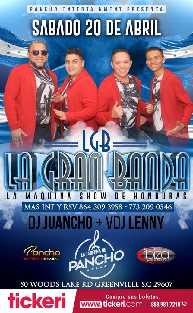 Event - La Gran Banda La Maquina Show de Honduras en Concierto en Greenville,SC - Greenville, South Carolina - April 20, 2019 | concert tickets