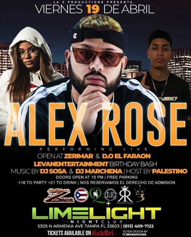 Event - Alex Rose En VIVO - Tampa, Florida - April 19, 2019 | concert tickets