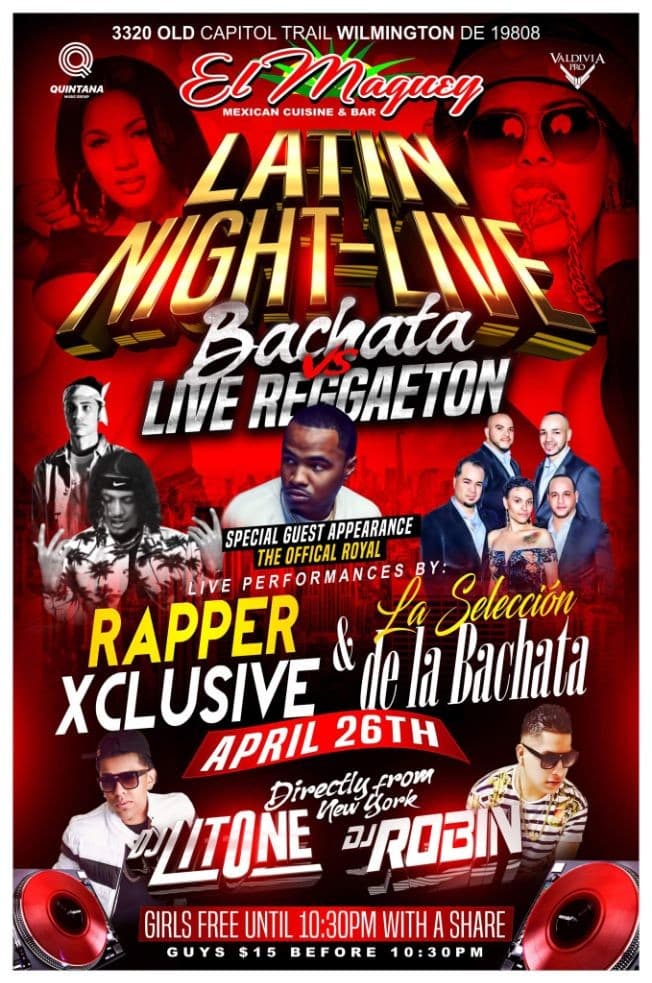 Event - LIVE Bachata VS Reggaeton Party! - Wilmington, Delaware - April 26, 2019 | concert tickets