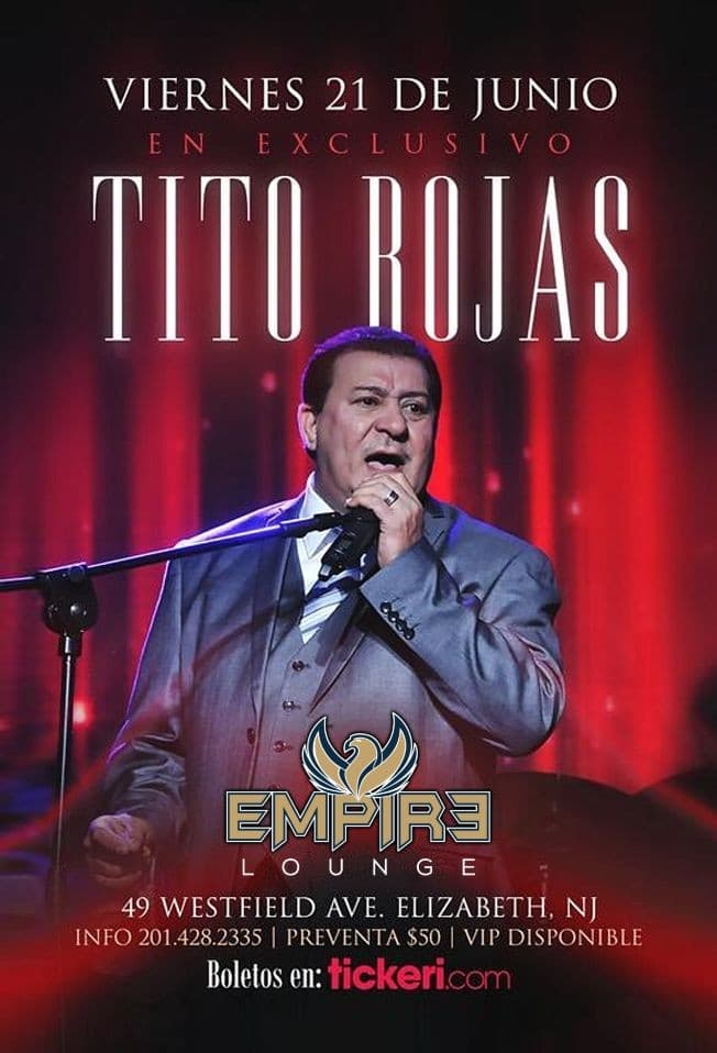 Event - Tito Rojas LIVE at Empire Lounge! - Elizabeth, New Jersey - June 21, 2019 | concert tickets