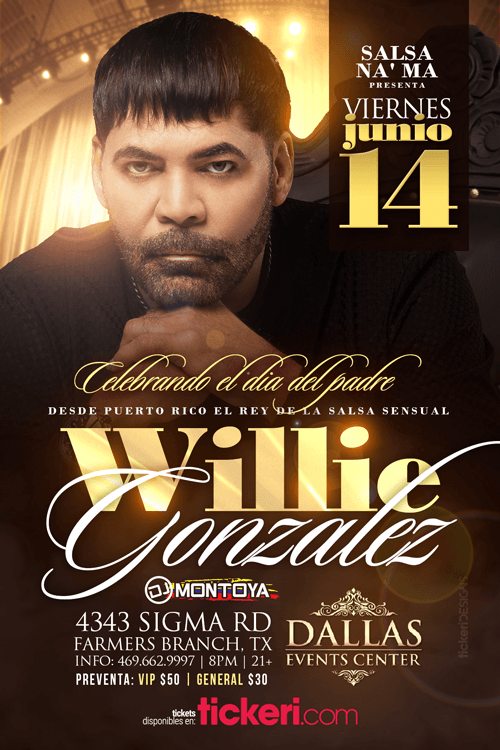 Event - Willie Gonzalez en Concierto en Farmer Branch,TX - Farmers Branch, Texas - June 14, 2019 | concert tickets