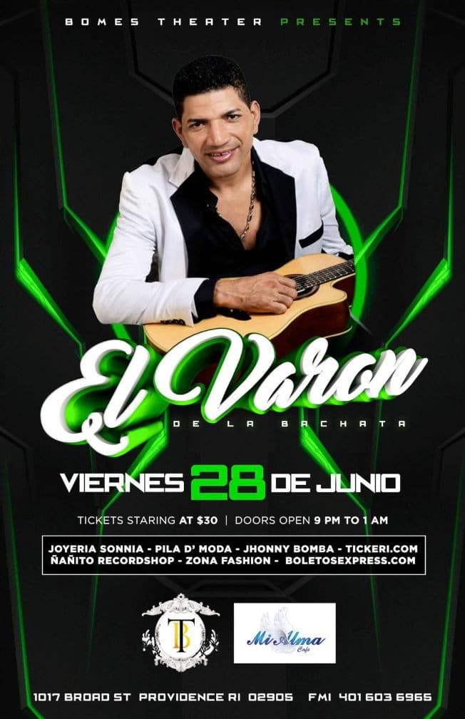 Event - El Varon de la Bachata en Concierto en Providence,RI - Providence, Rhode Island - June 28, 2019 | concert tickets