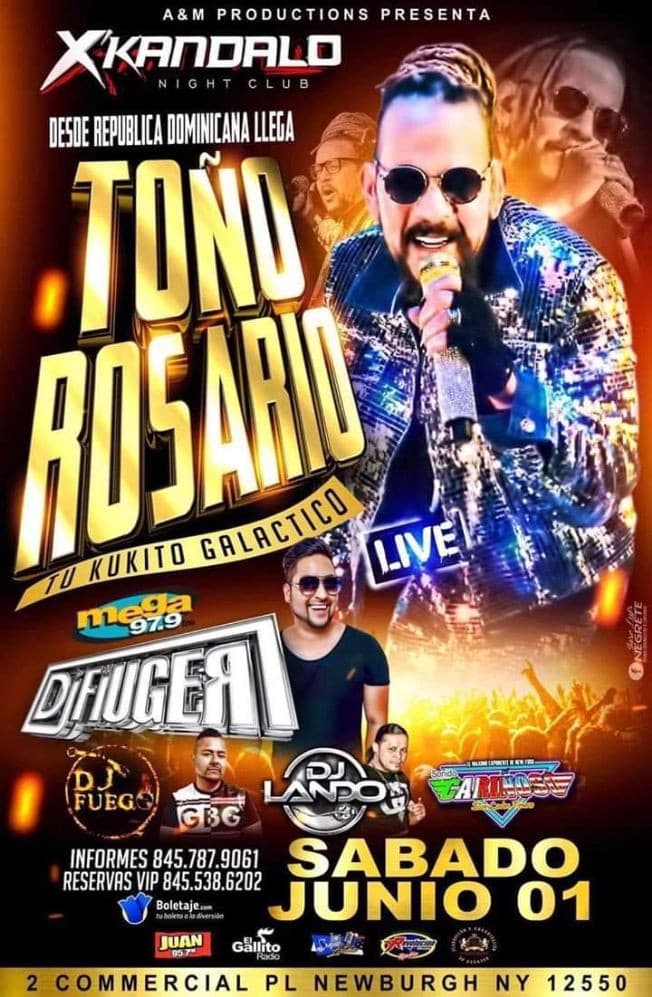 Event - Tono Rosario En Concierto - Newburgh, New York - June 1, 2019 | concert tickets