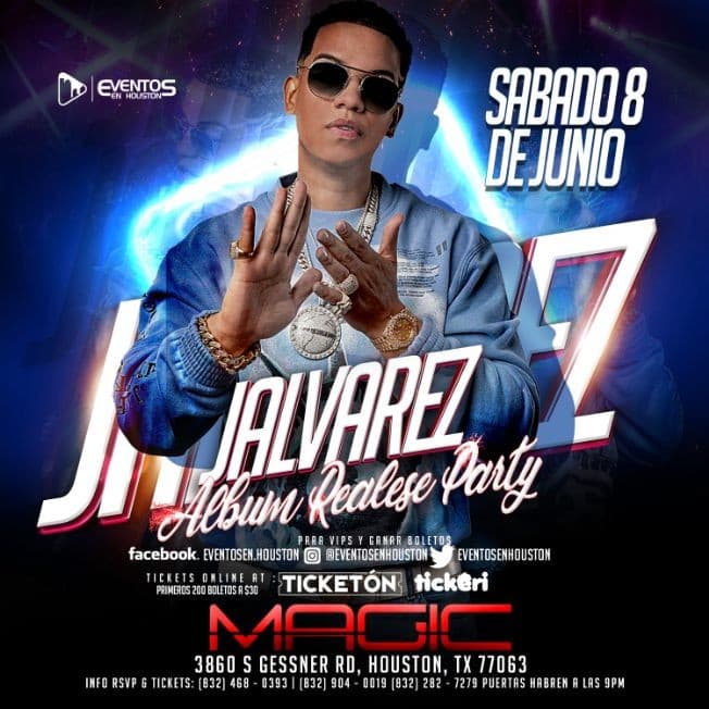 Event - J alvarez - Houston, Texas - June 8, 2019 | concert tickets