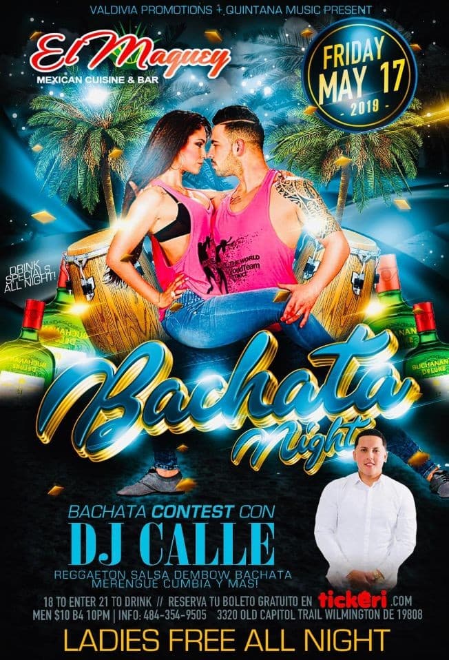 Event - BACHATA NIGHT! - Wilmington, Delaware - May 17, 2019 | concert tickets