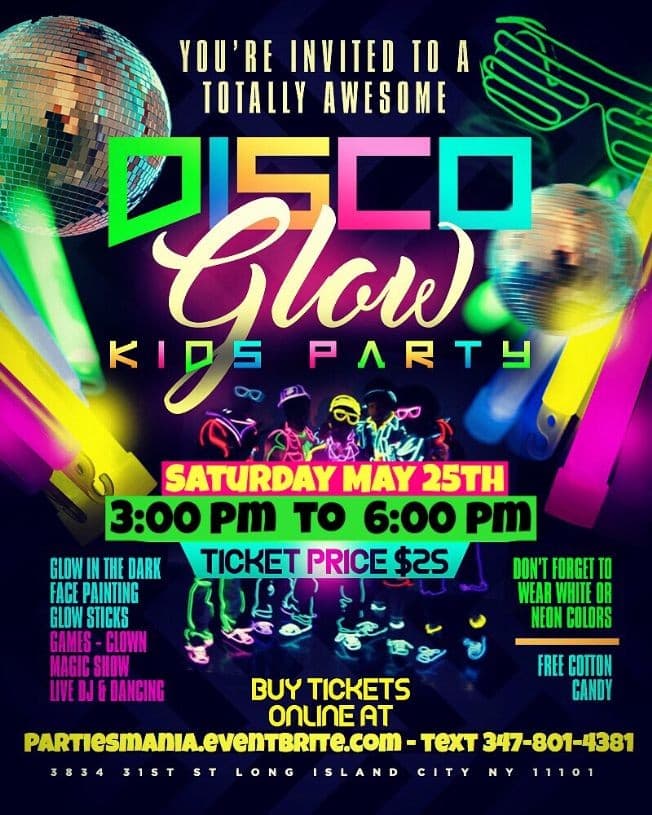 Event - Disco Glow Kids Party - Astoria, New York - June 23, 2019 | concert tickets