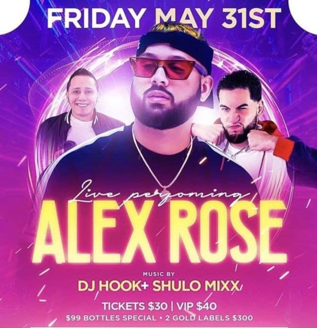 Event - Alex Rose Live at Baru Lounge - Newark, New Jersey - May 31, 2019 | concert tickets