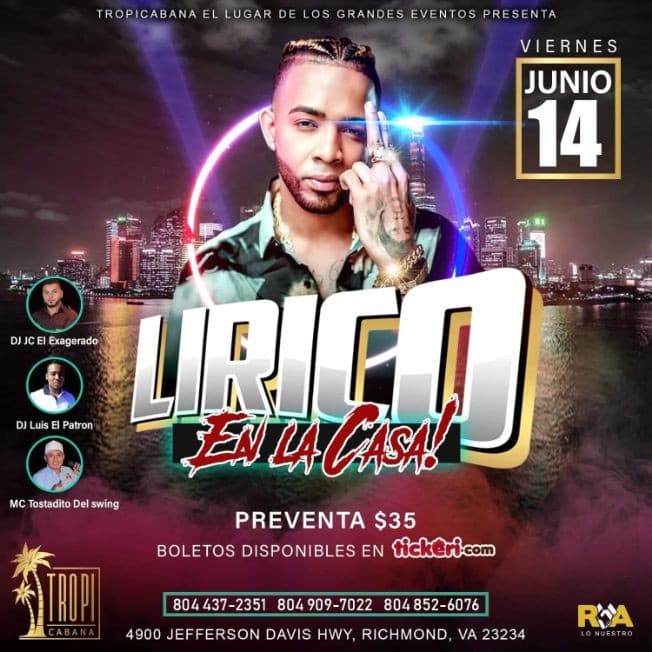 Event - Lirico en la Casa en Concierto en Richmond,VA - Richmond, Virginia - June 14, 2019 | concert tickets