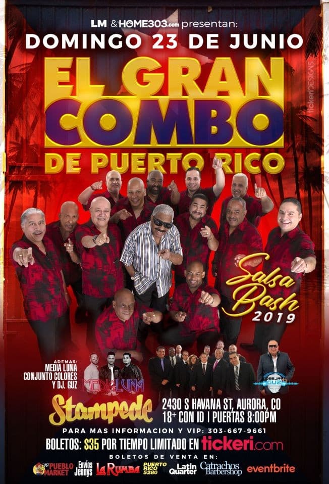 Event - EL GRAN COMBO DE PUERTO RICO - Aurora, Colorado - June 23, 2019 | concert tickets