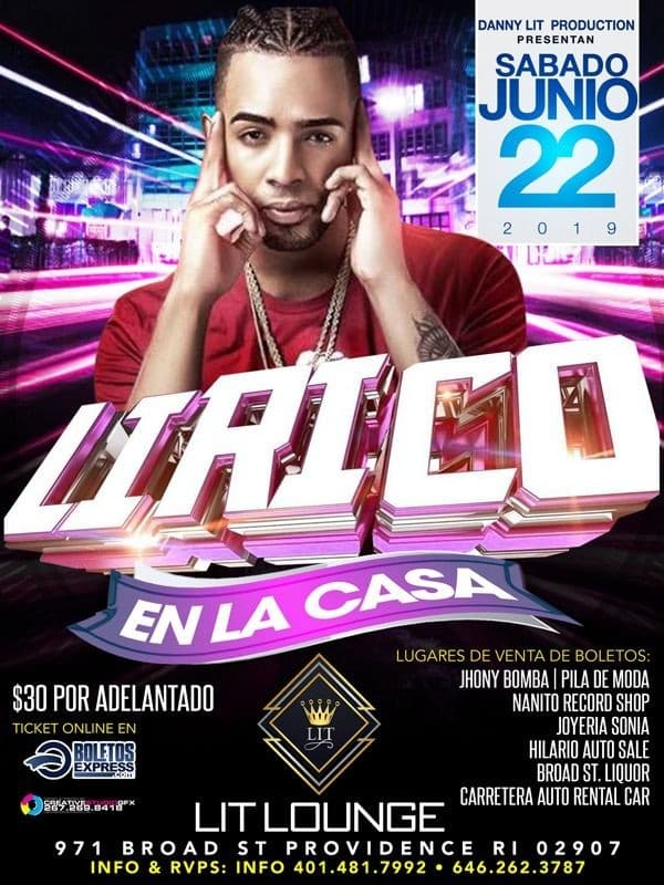 Event - Lirico en la casa en Concierto en Providence,RI - Providence, Rhode Island - June 22, 2019 | concert tickets