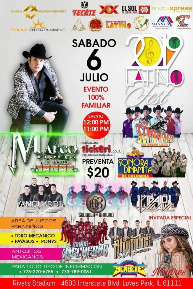 Event - Marco Flores y la #1 Banda Jerez - Loves Park, Illinois - July 6, 2019 | concert tickets