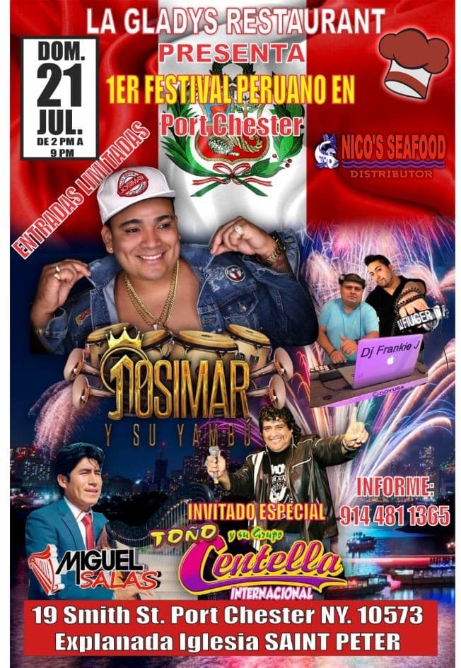 Event - Festival Peruano con Josimar y su Yambu, Grupo Centella y mas en NY - Port Chester, New York - July 21, 2019 | concert tickets