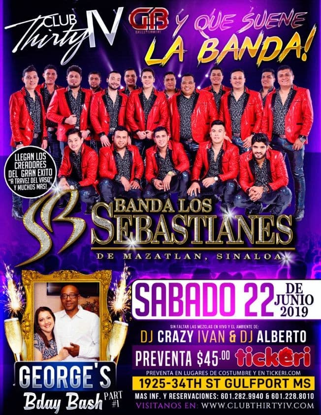 Event - Banda Los Sebastianes de Mazatlan en Vivo - Gulfport, Mississippi - June 22, 2019 | concert tickets