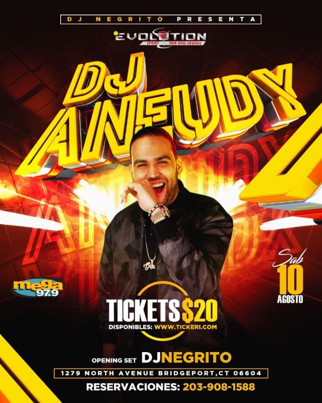 Event - MEGA 97.9 DJ ANEUDY @EVOLUTIONSPORTBAR - Bridgeport, Connecticut - August 10, 2019 | concert tickets