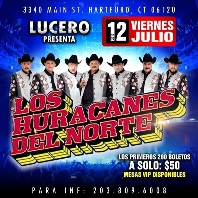 Event - Los Huracanes del Norte en Concierto en Hartford,CT - Hartford, Connecticut - July 12, 2019 | concert tickets